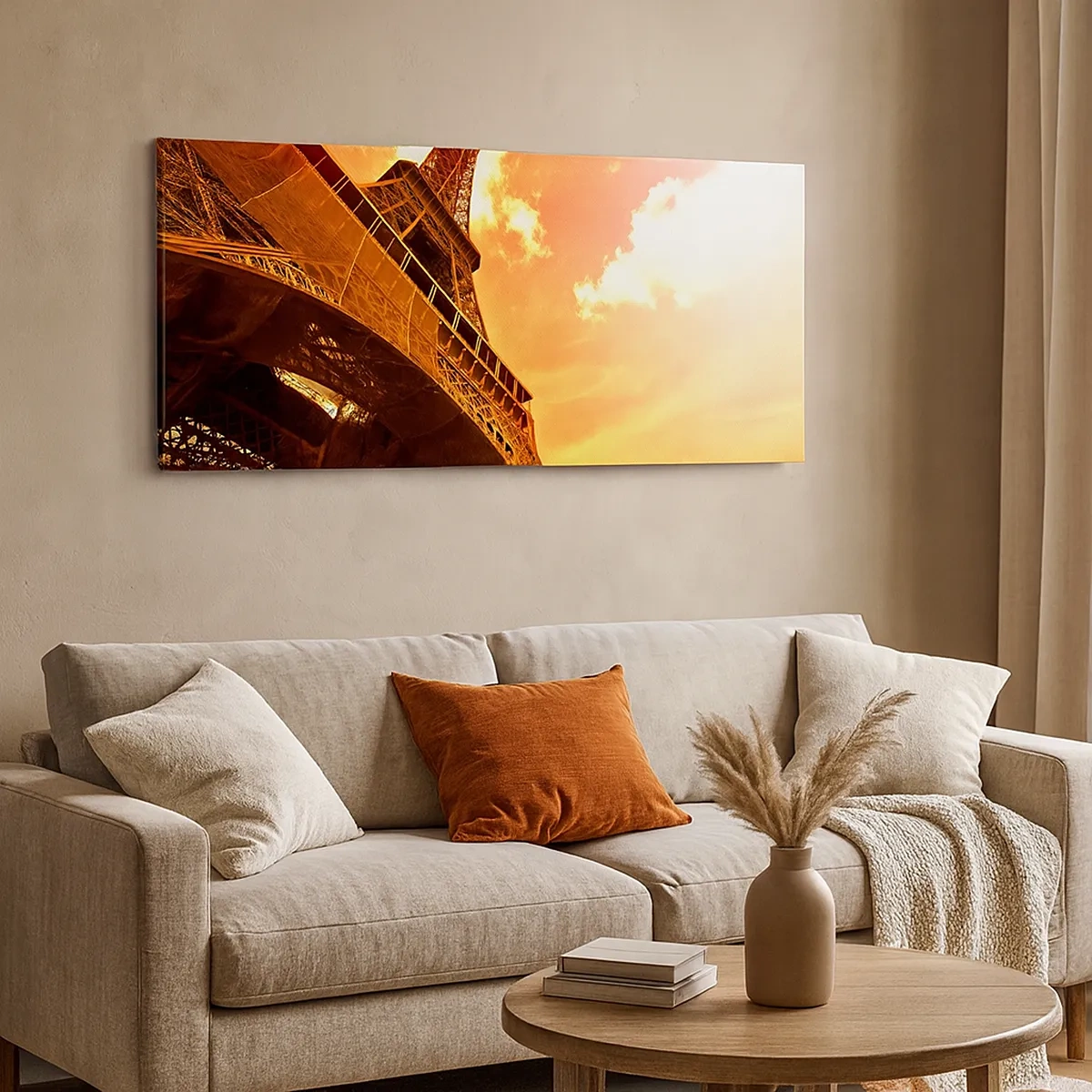 Lærredstryk - Billede på lærred - Monumental, fordi forgyldt af solen - 30x30 cm