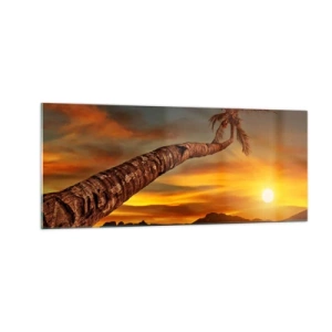 Billede på glas - Eksotisk ferie, eventyr i Caribien - 100x40 cm