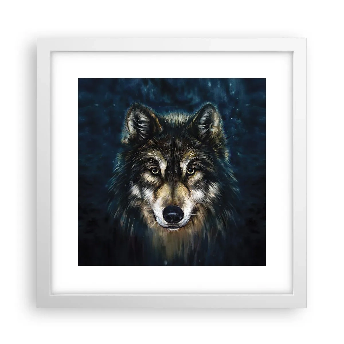 Plakat i hvid ramme - Alfa? Og omega - 30x30 cm