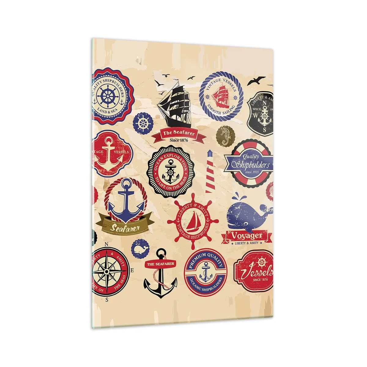 Billede på glas - Sejlsportsbroderskab - 50x70 cm