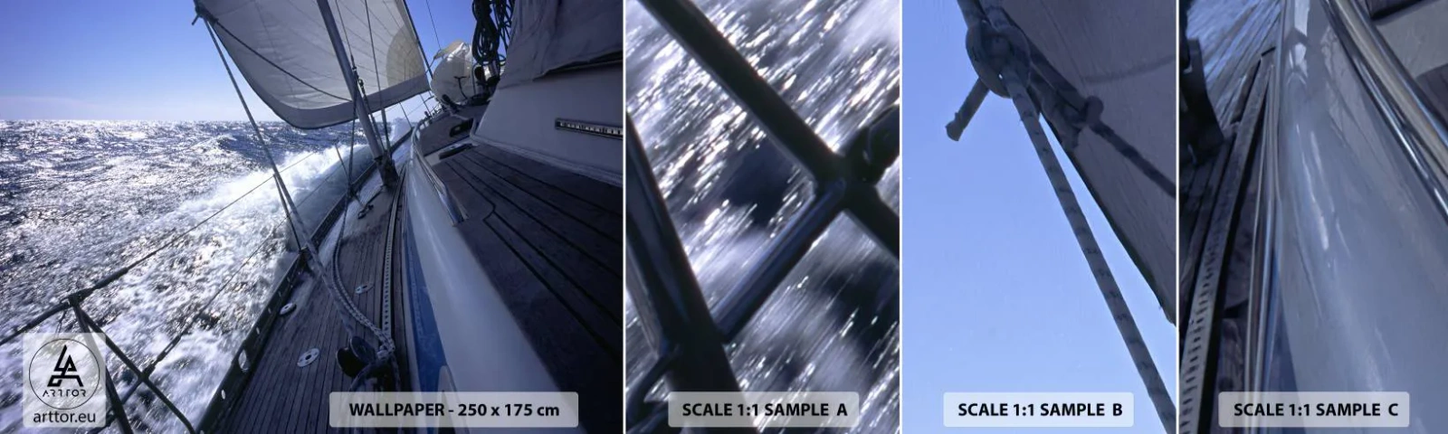 Fototapet Prøve Standard Eco - Jeg ved, hvad det vil sige at være en fugl - Nautisk, Yacht, Rejser - 100x30 cm