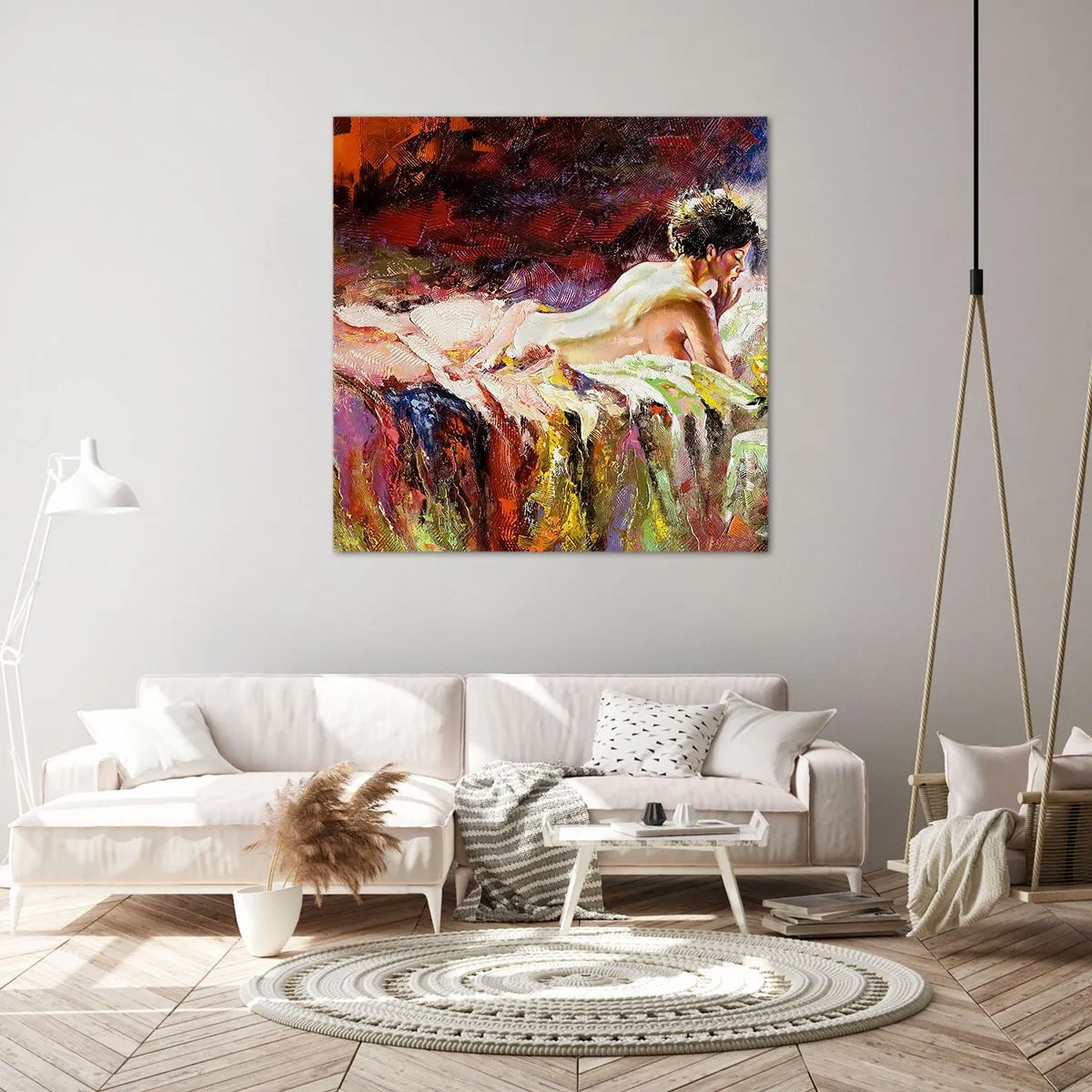 Lærredstryk - Billede på lærred - Eftertænksom Venus - 30x30 cm