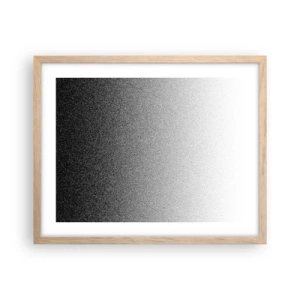 Plakat i ramme af lyst egetræ - På vej mod lyset - 50x40 cm