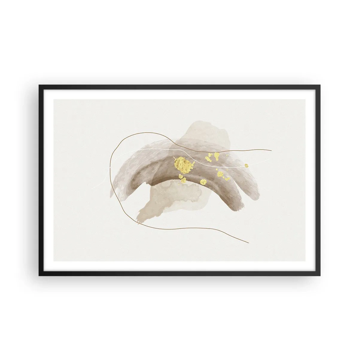 Plakat i sort ramme - Mødt i rummet - 91x61 cm