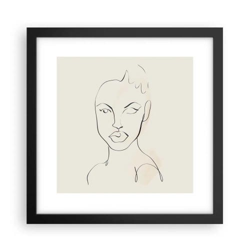 Plakat i sort ramme - Omrids af sensualitet - 30x30 cm