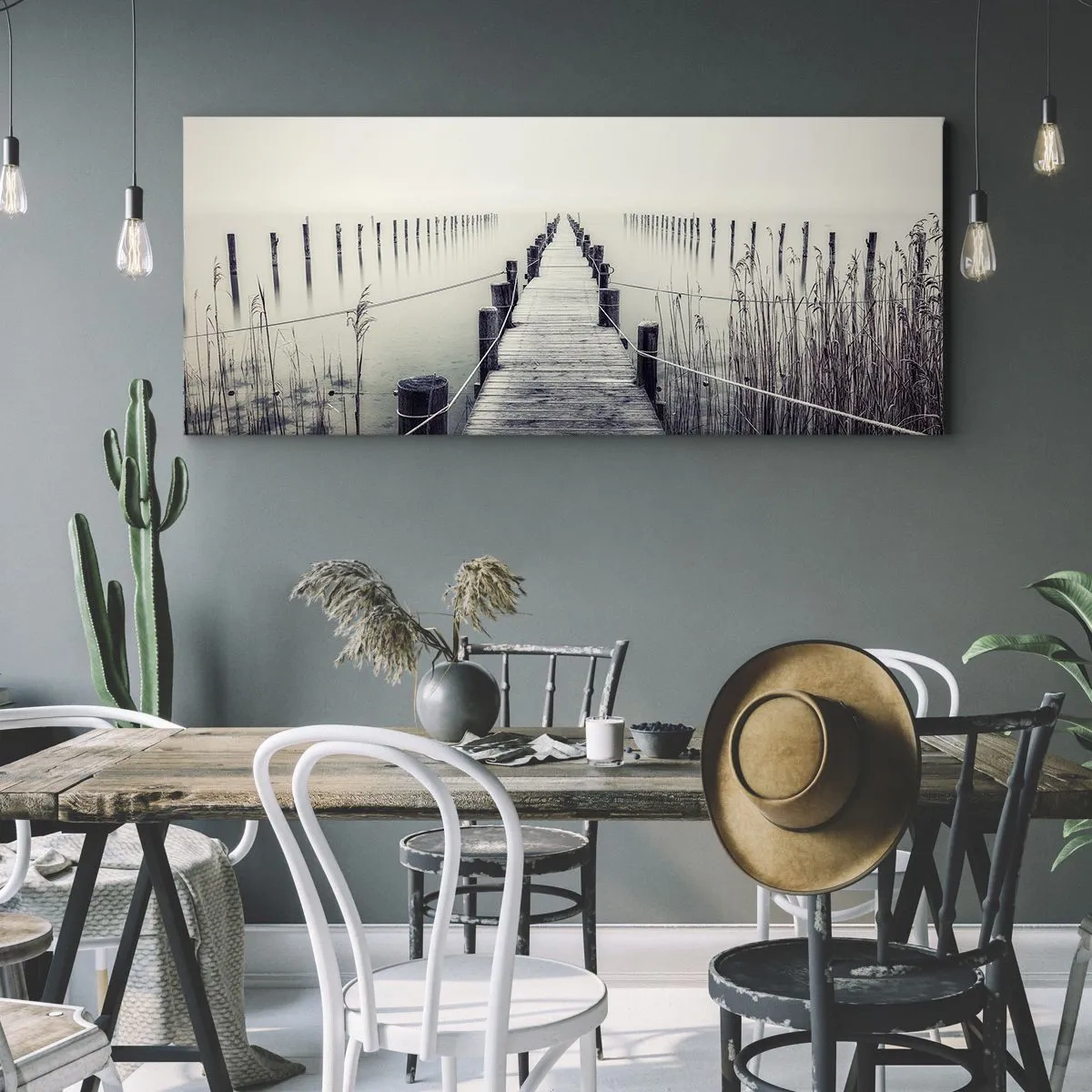 Lærredstryk - Billede på lærred - Fordyb dig i fred - 100x40 cm