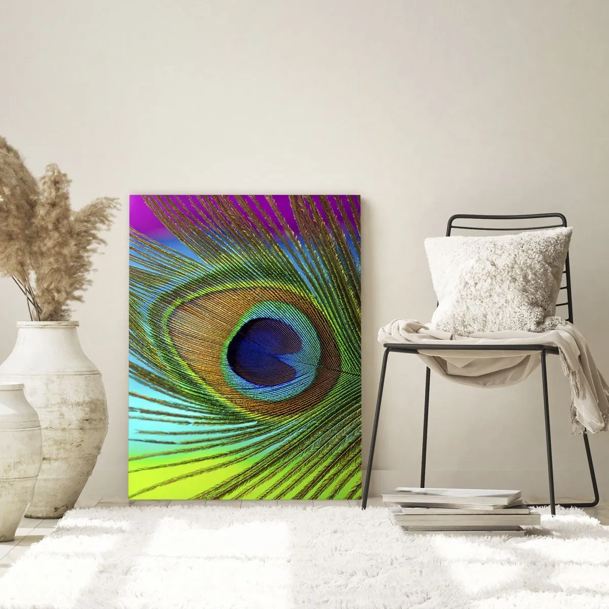 Billede på glas - Øje mod øje - 50x70 cm