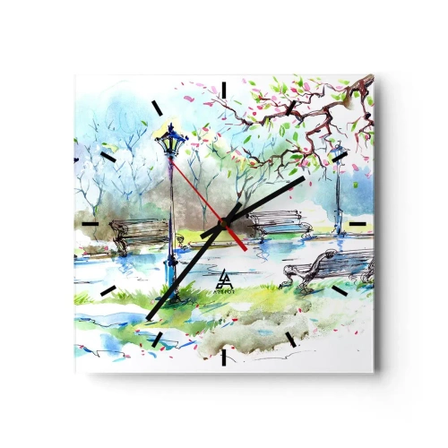 Vægur, Uret - Den magiske stilhed i parken - 30x30 cm