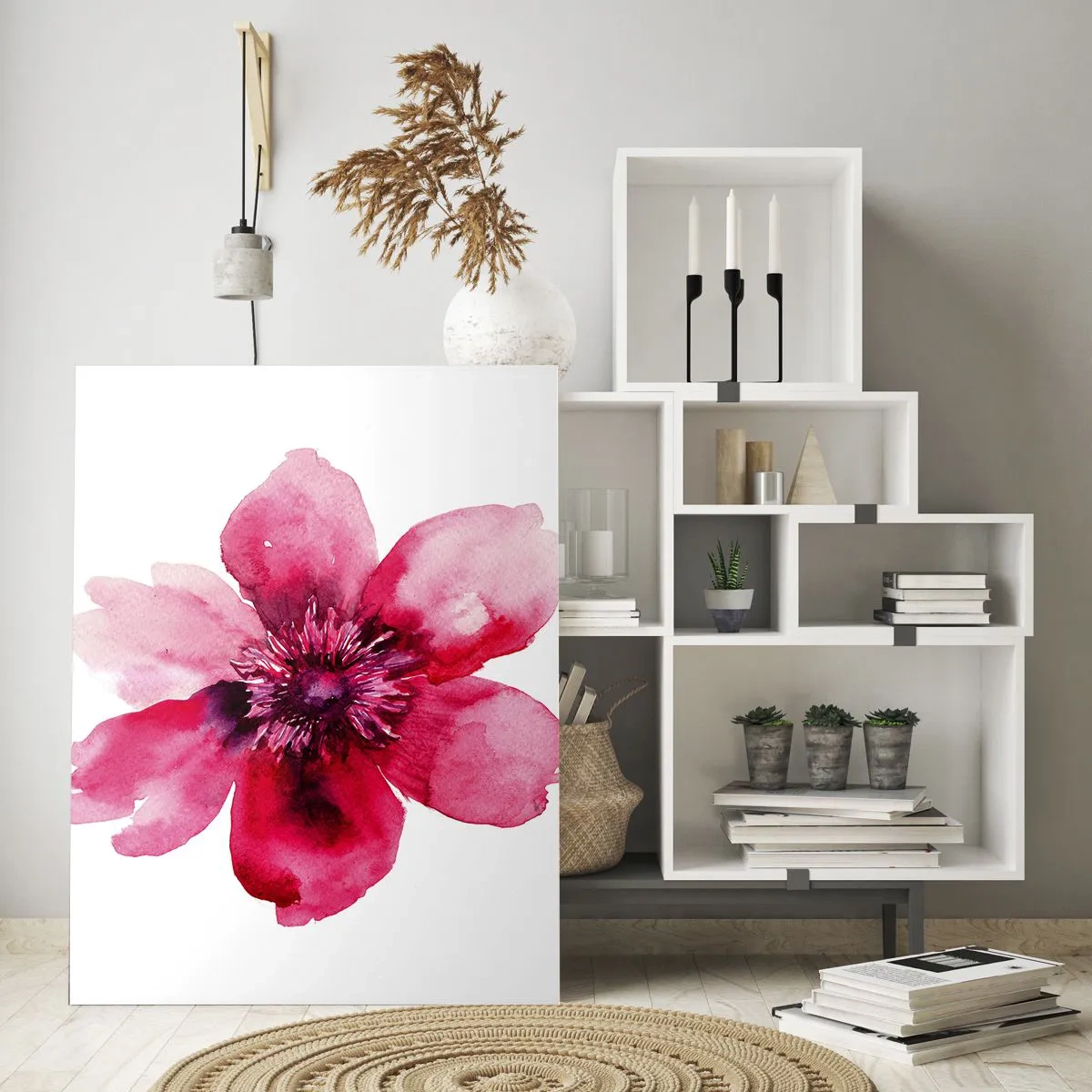 Billede på glas - Karminduftende kys - 50x70 cm