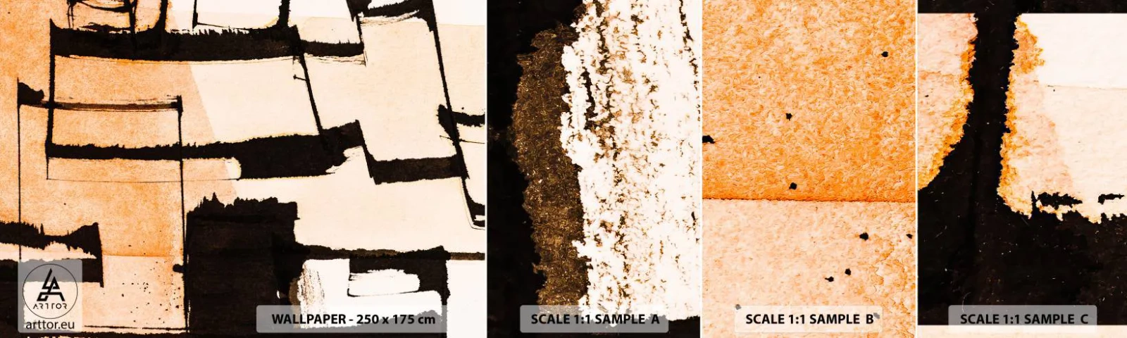 Prøve Fototapet Selvklæbende Deluxe Sticker - Og alligevel orden - Abstraktion, Stykke, Maleri - 100x30 cm