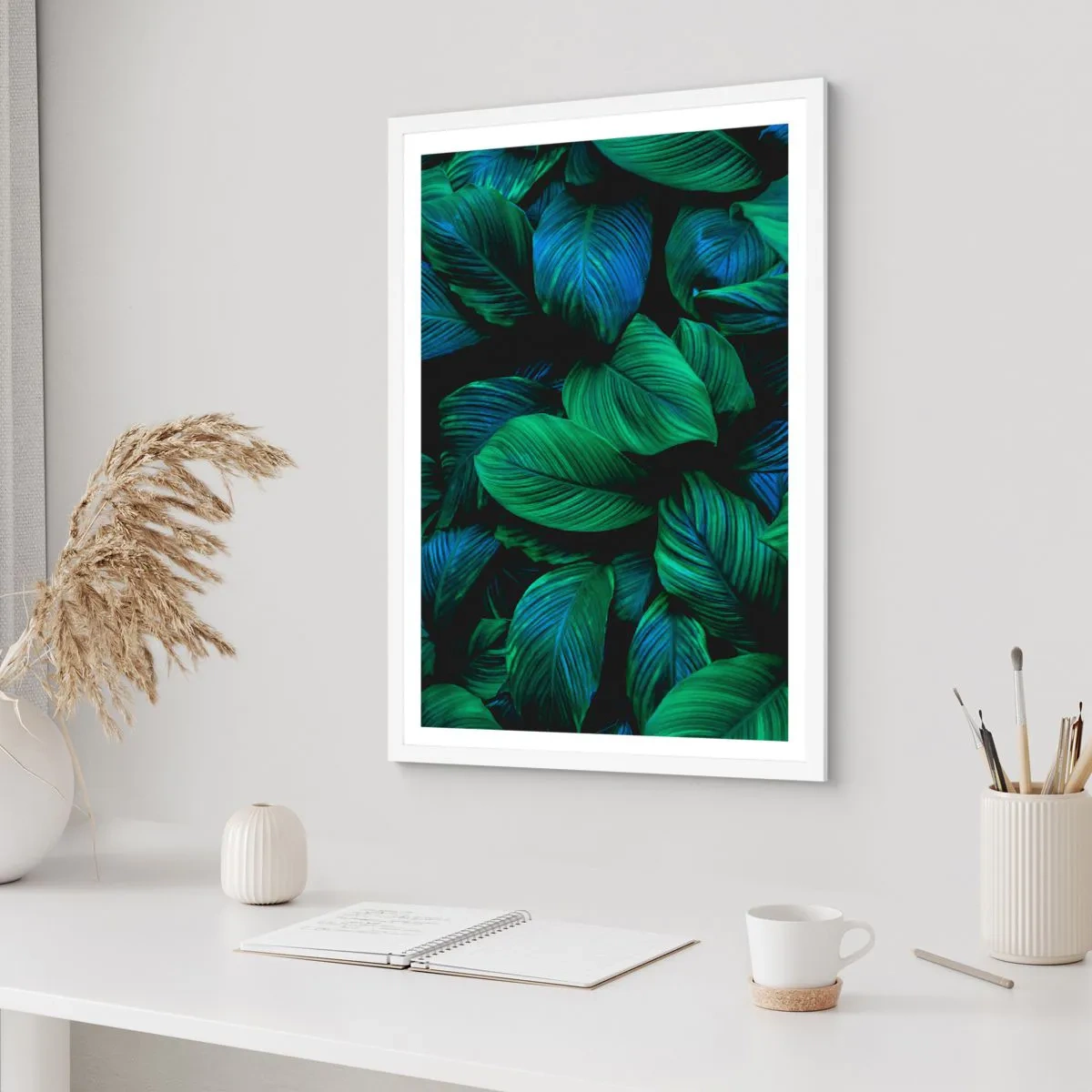 Plakat i hvid ramme - I den grønne flok - 61x91 cm