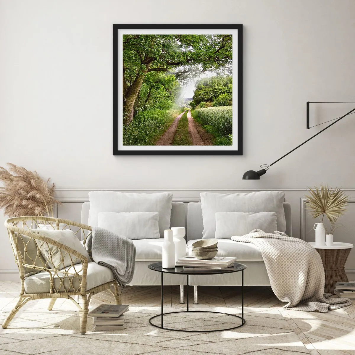 Plakat i sort ramme - Et in Arcadia ego - 50x50 cm