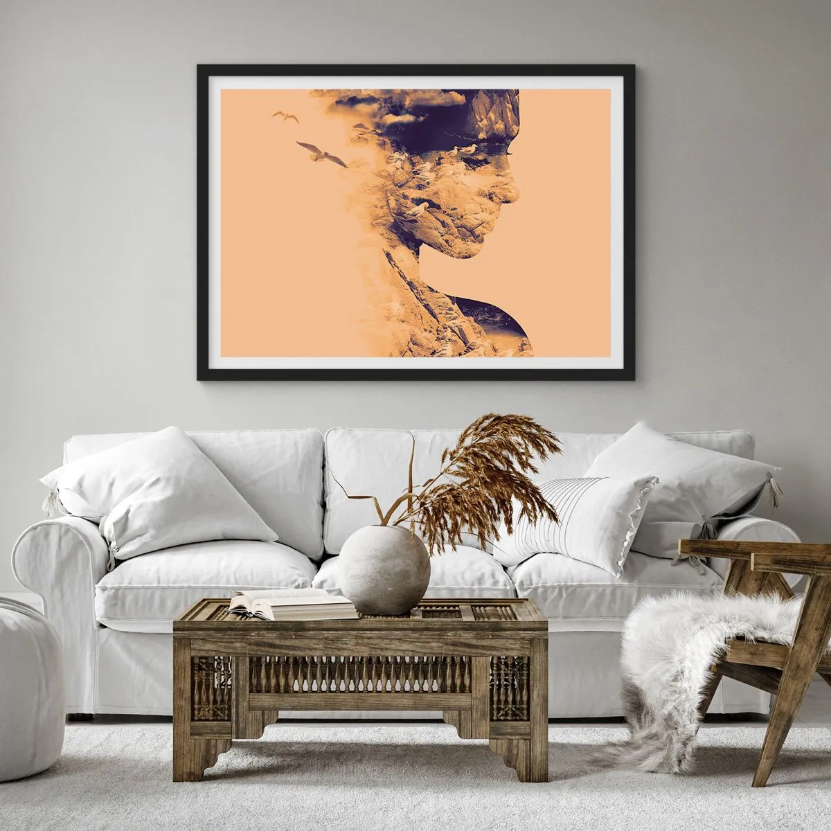 Plakat i sort ramme - Smuk af natur - 100x70 cm