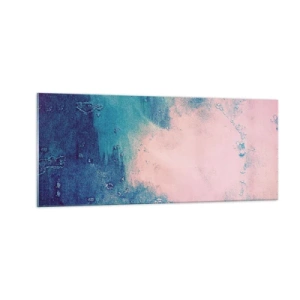 Billede på glas - Blå omfavnelse - 100x40 cm