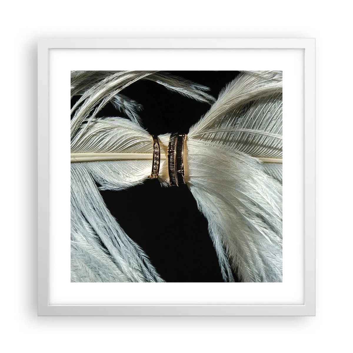 Plakat i hvid ramme - ...og jeg vil ikke forlade dig... - 40x40 cm