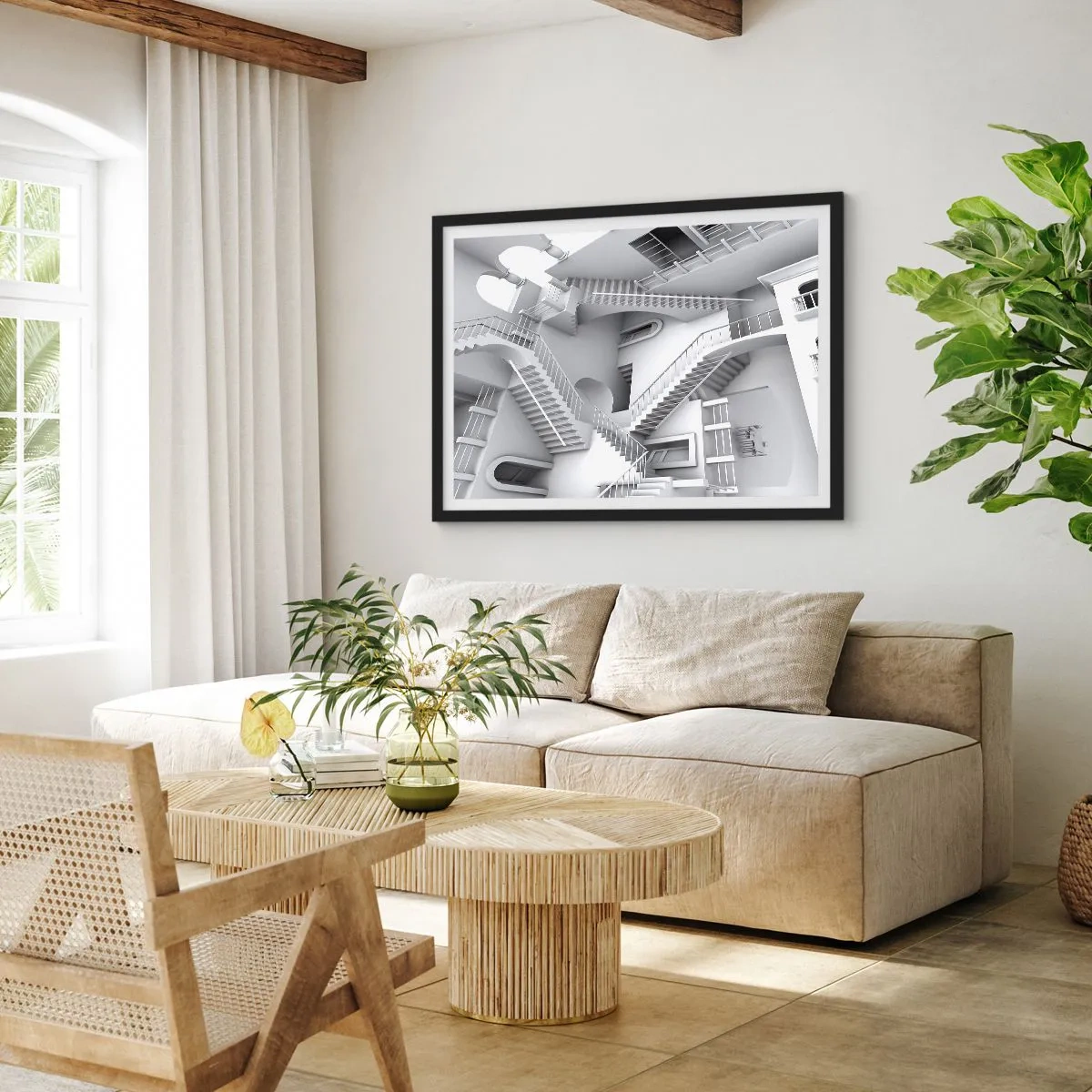 Plakat i sort ramme - Rummets paradokser - 100x70 cm