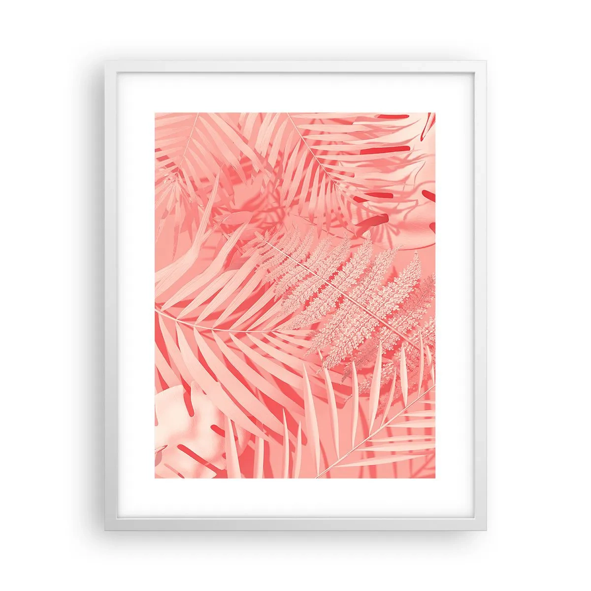 Plakat i hvid ramme - Lyserødt koncept - 40x50 cm