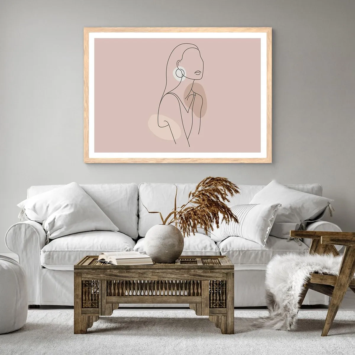 Plakat i ramme af lyst egetræ - Et ikon for pigelivet - 50x40 cm