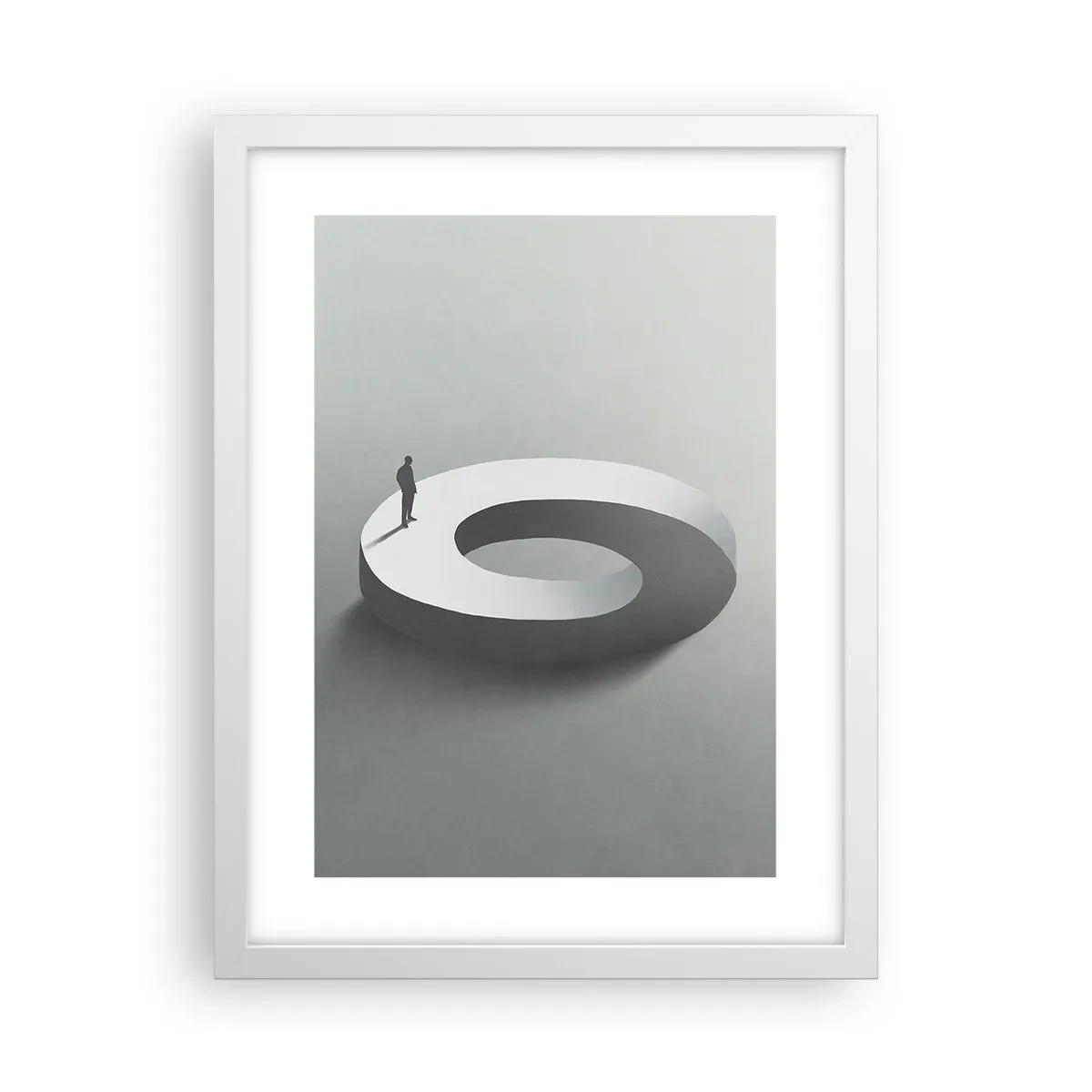 Plakat i hvid ramme - Og vær klog - 30x40 cm