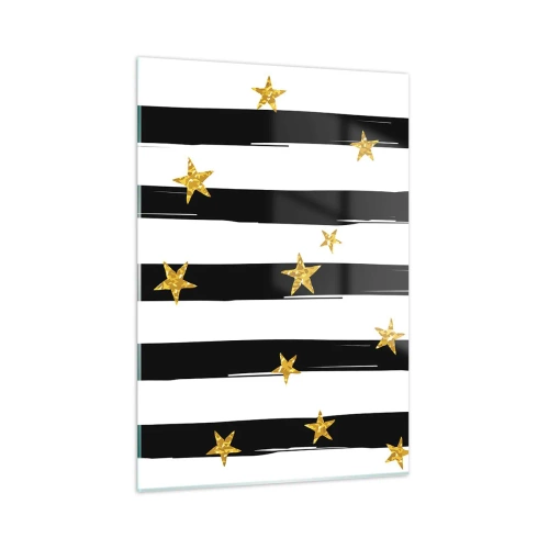 Billede på glas - Vi blev alle født under en heldig stjerne - 50x70 cm