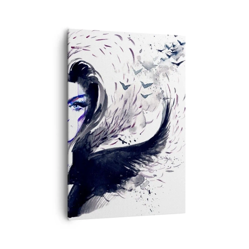 Lærredstryk - Billede på lærred - Dæmonisk og smuk - 70x100 cm