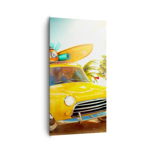 Lærredstryk - Billede på lærred - En rejse for mere end et smil - 65x120 cm