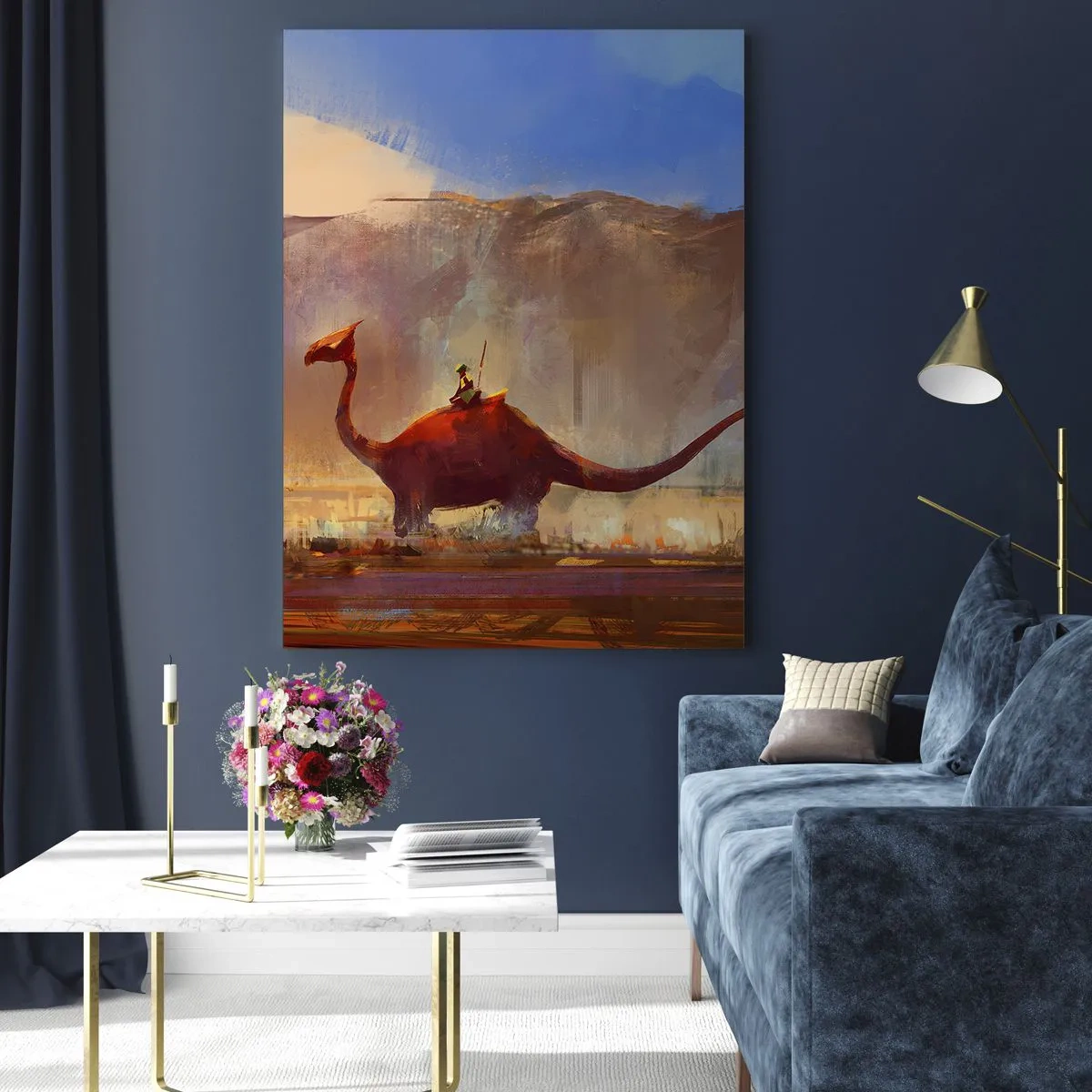 Billede på glas - Hvis de ikke var uddøde - 50x70 cm