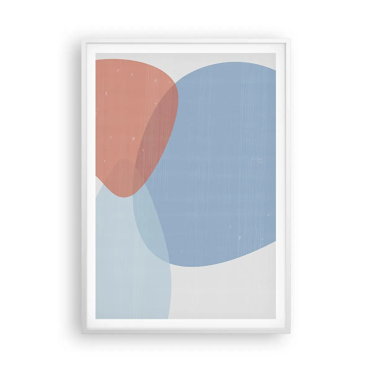 Plakat i hvid ramme - Pastelfarvede relationer - 70x100 cm