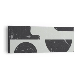 Lærredstryk - Billede på lærred - Komposition over og under - 140x50 cm