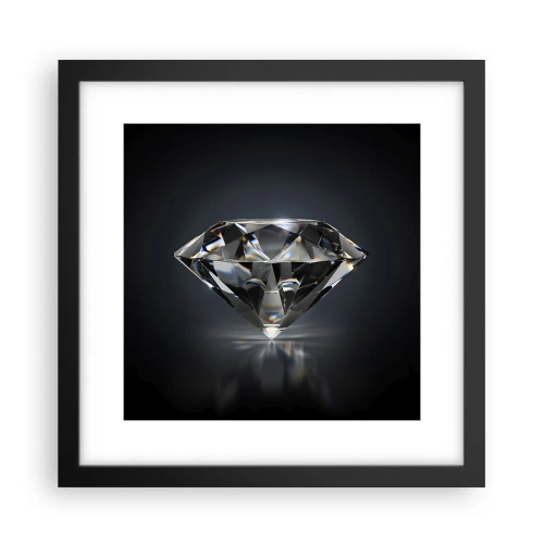 Plakat i sort ramme - Bedste veninde - 30x30 cm