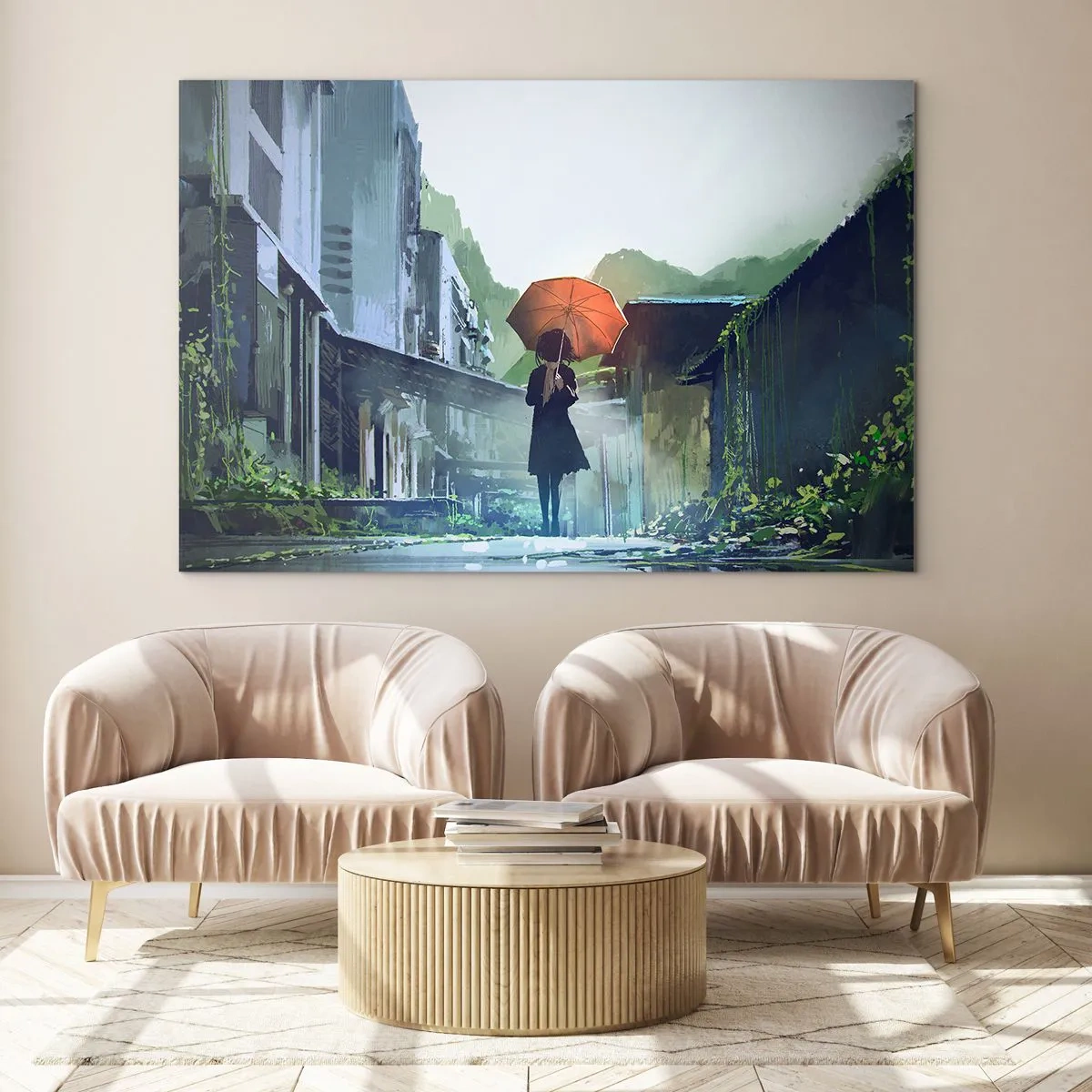 Billede på glas - Revitaliserende regn - 120x80 cm