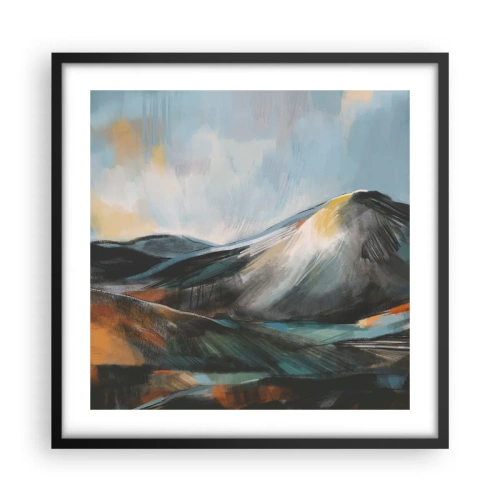 Plakat i sort ramme - Rå og smuk - 50x50 cm