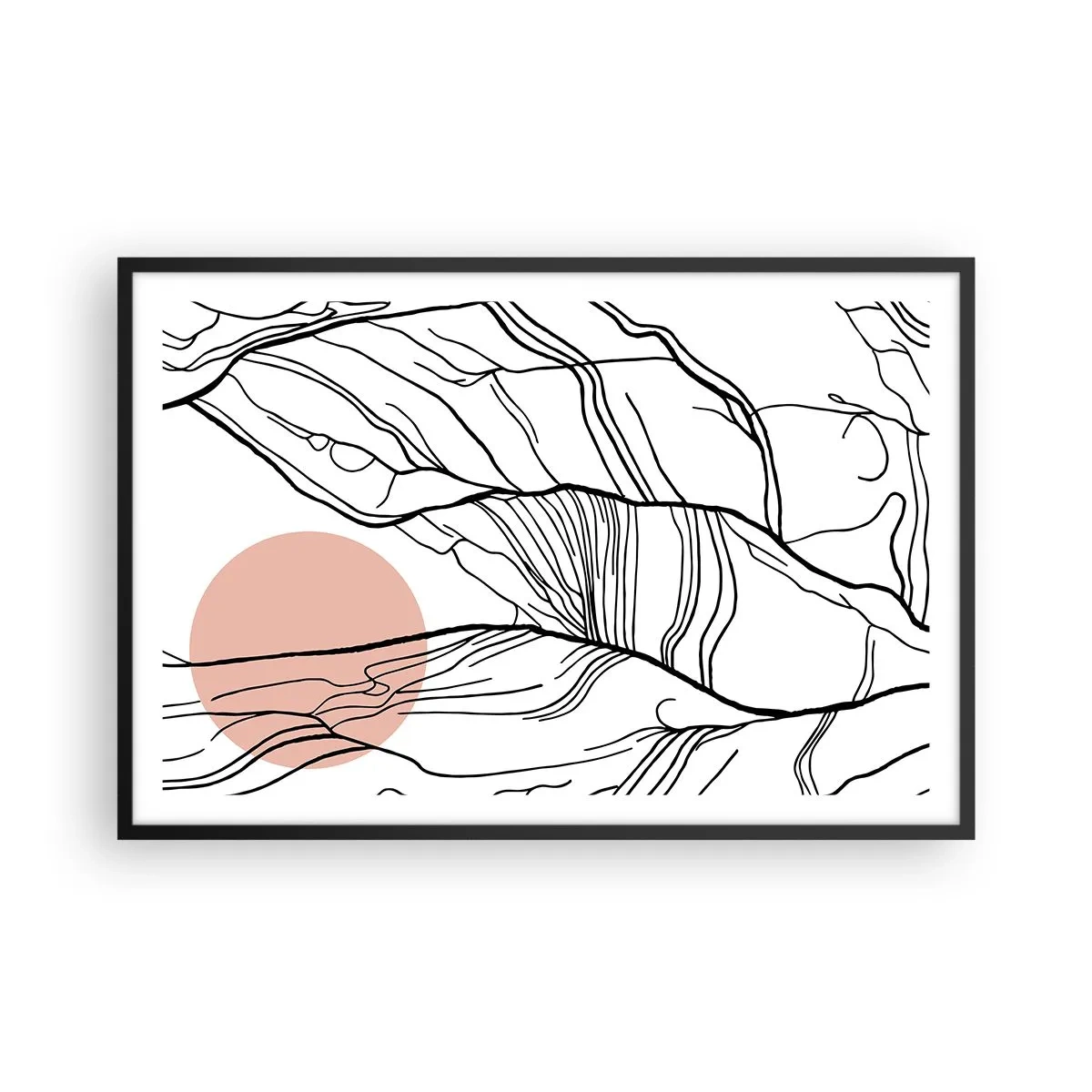 Plakat i sort ramme - I et netværk af kviste - 91x61 cm
