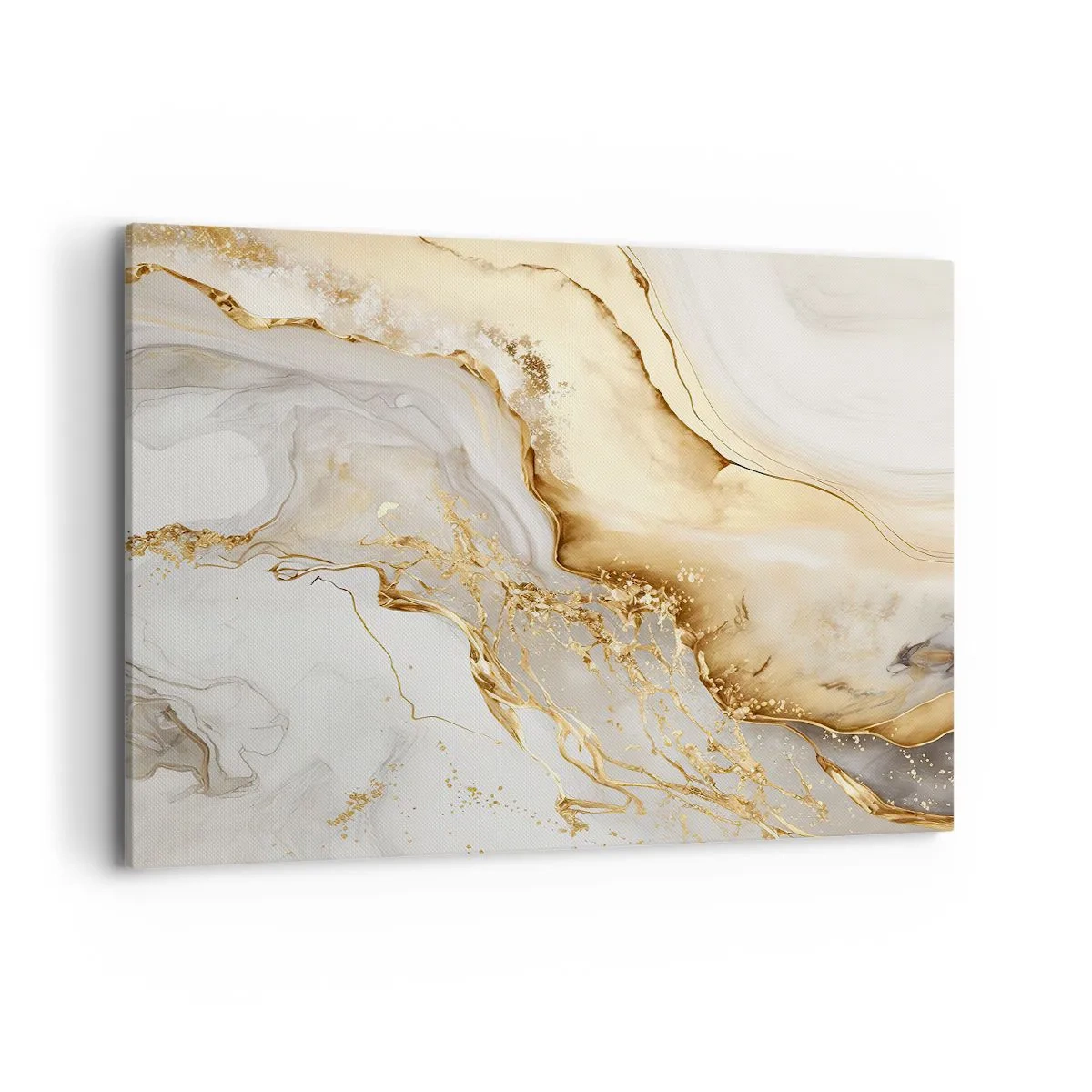 Lærredstryk - Billede på lærred - Abstraktion: skønhed og godhed - 100x70 cm