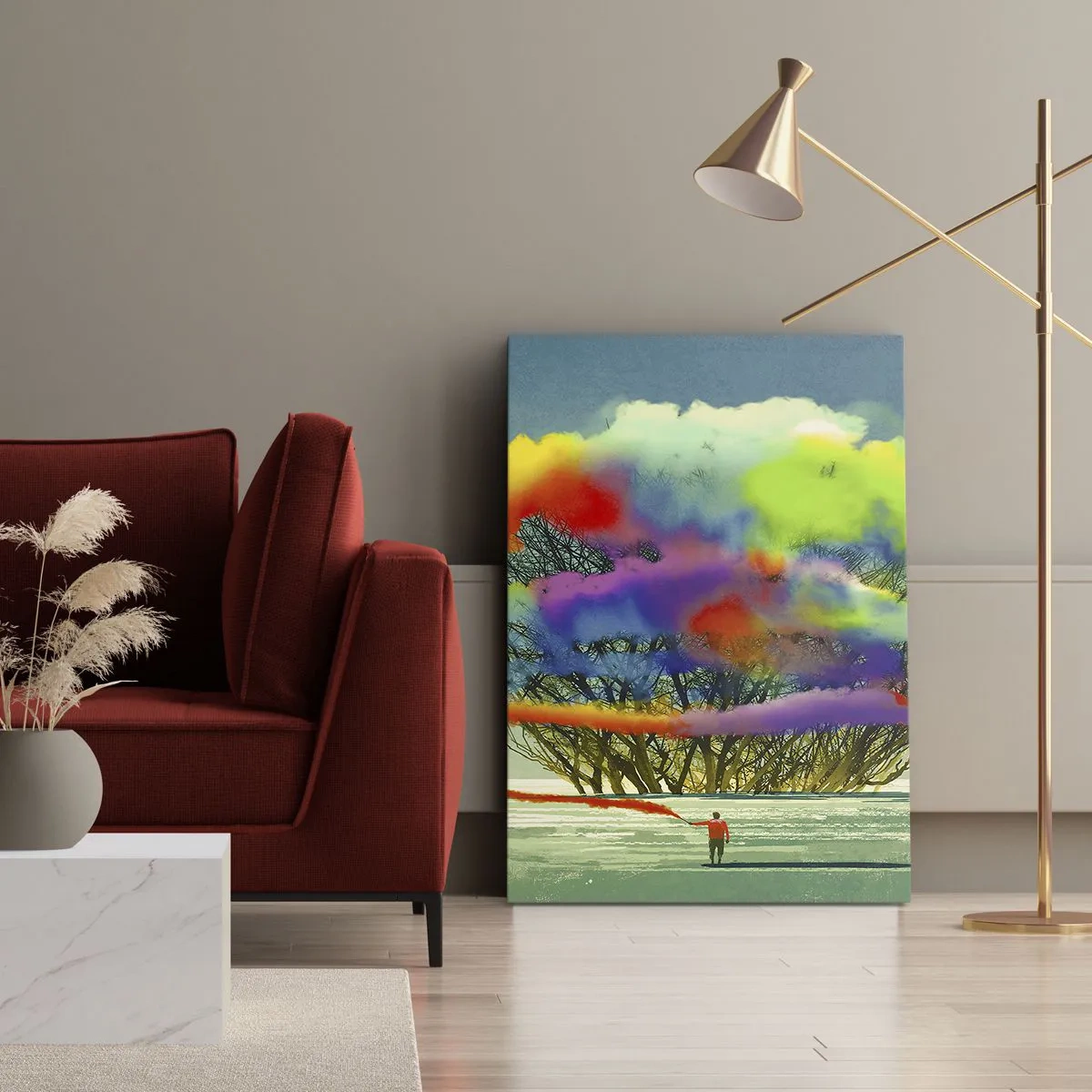 Lærredstryk - Billede på lærred - Giv liv til denne verden - 50x70 cm