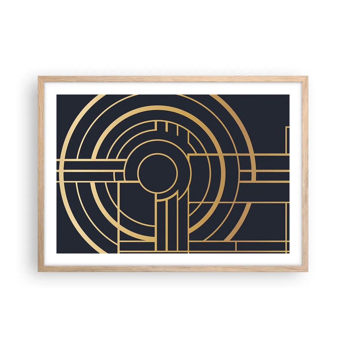 Plakat i ramme af lyst egetræ - At vende tingene på hovedet - 70x50 cm