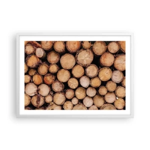 Plakat i hvid ramme - En ny begyndelse - 70x50 cm