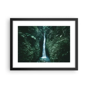 Plakat i sort ramme - Tropisk spa - 40x30 cm