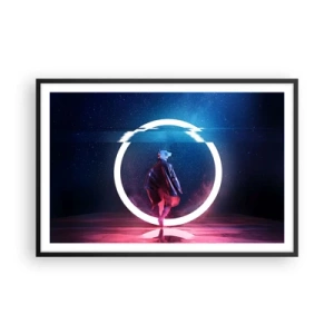 Plakat i sort ramme - Mellem verdener - 91x61 cm