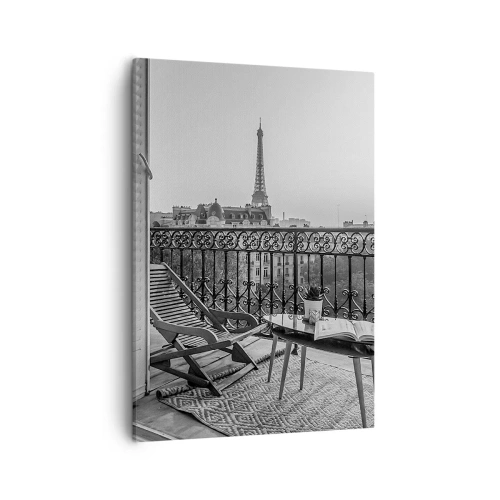 Lærredstryk - Billede på lærred - Eftermiddag i Paris - 50x70 cm
