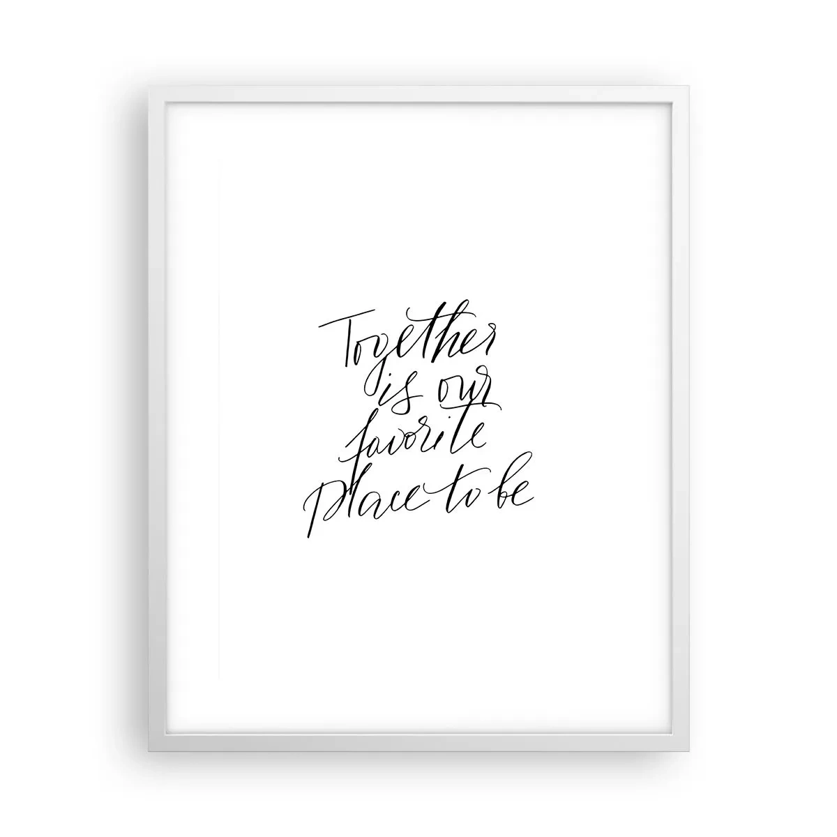 Plakat i hvid ramme - Føler du det også? - 40x50 cm