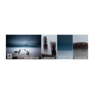 Prøve Fototapet Premium Sand - En betænksom sø - Landskab, Hav, Sø - 100x30 cm