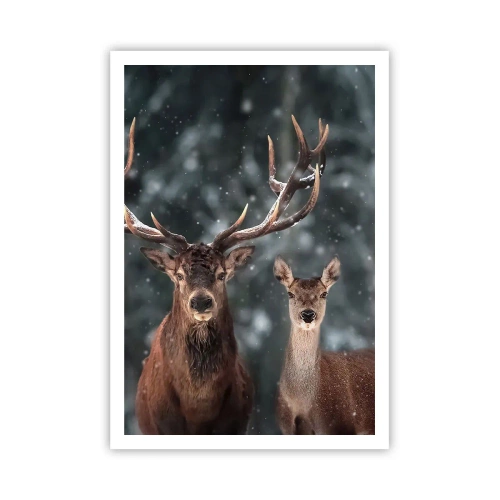 Plakat - Skovens herre og hans kone - 70x100 cm