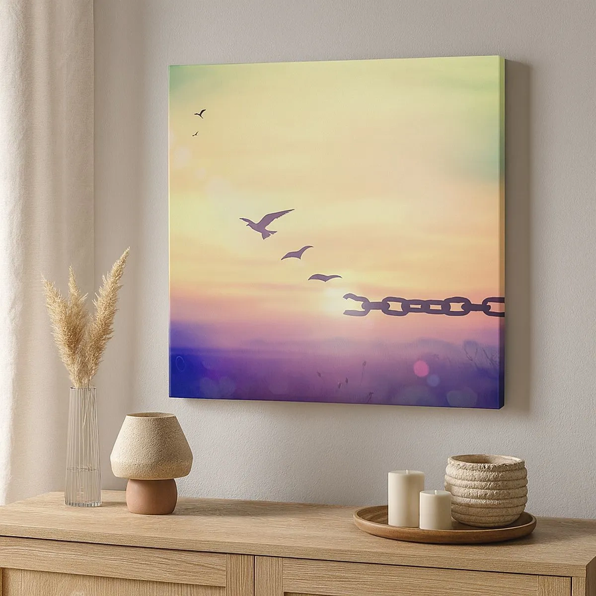 Lærredstryk - Billede på lærred - Sejr for frihed - 30x30 cm