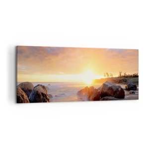 Lærredstryk - Billede på lærred - En lysende aftenbrise - 120x50 cm