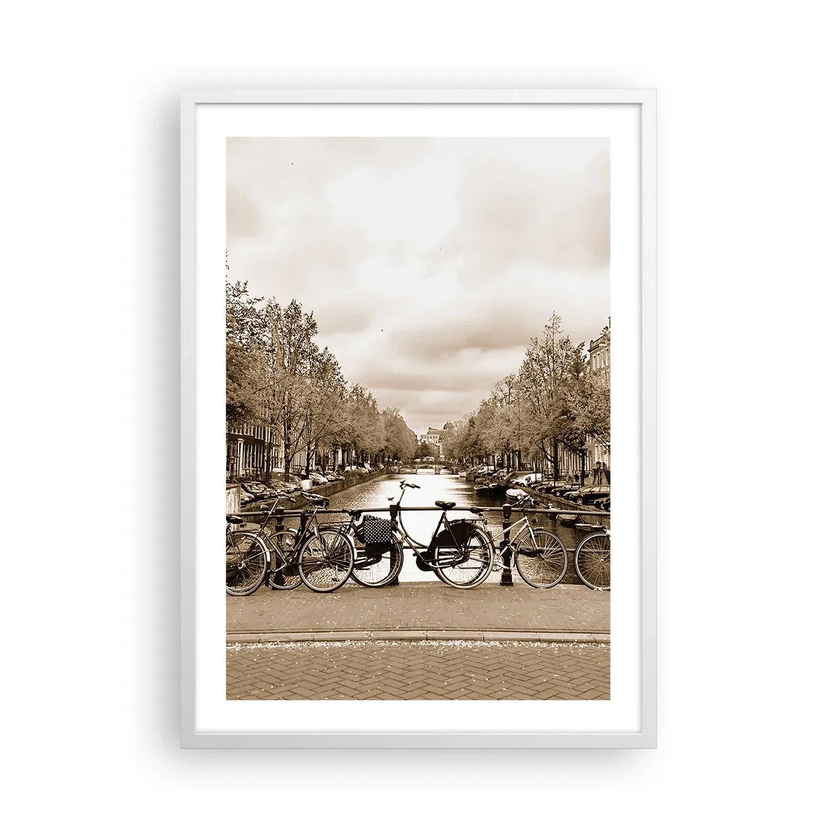 Plakat i hvid ramme - Hollandsk atmosfære - 50x70 cm