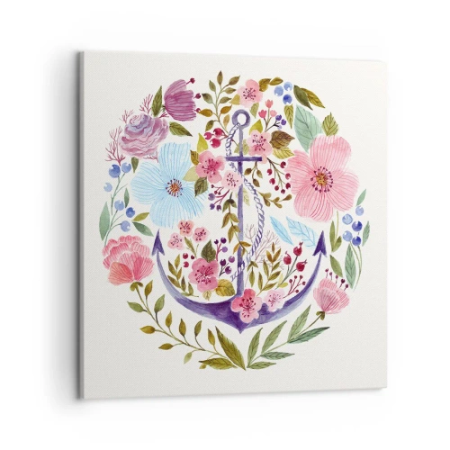 Lærredstryk - Billede på lærred - En sømands gode nattesøvn - 50x50 cm