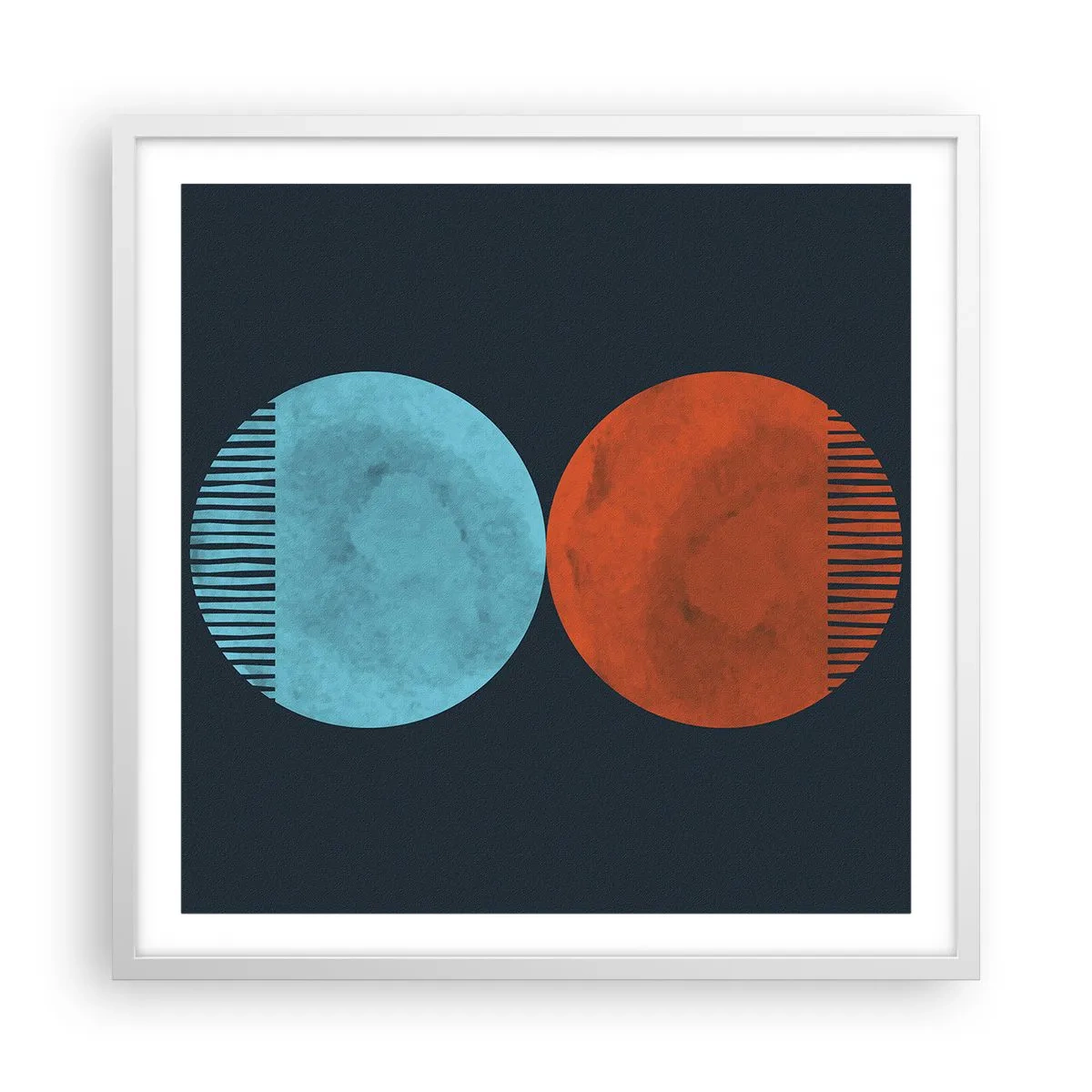 Plakat i hvid ramme - Kun geometri? - 60x60 cm