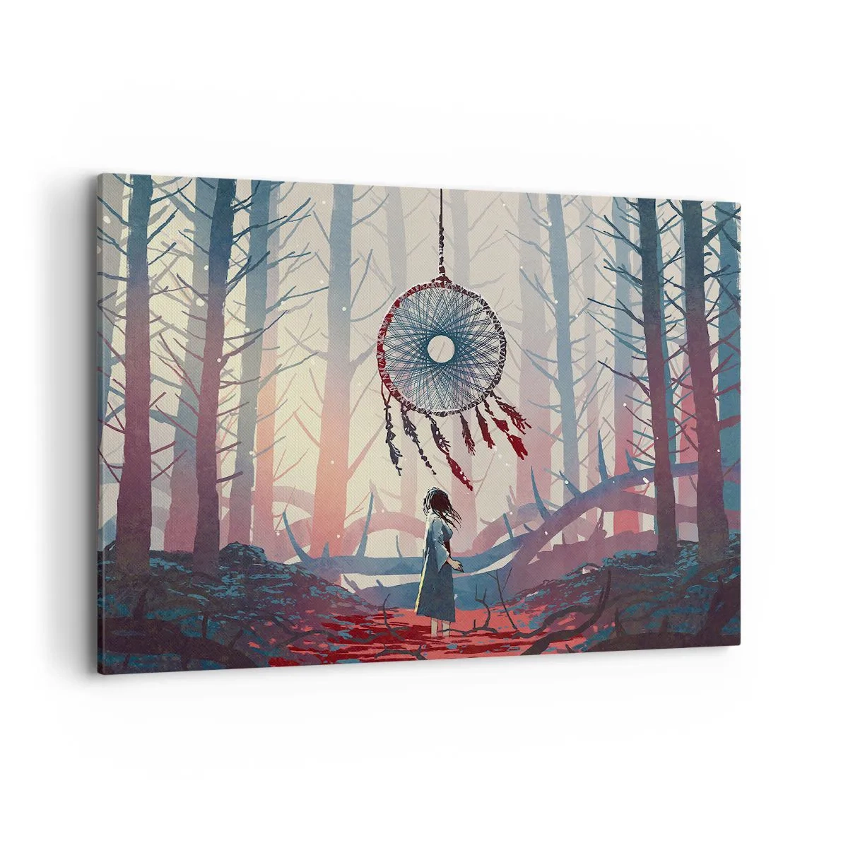 Lærredstryk - Billede på lærred - Det hemmelige ritual for lykke - 100x70 cm