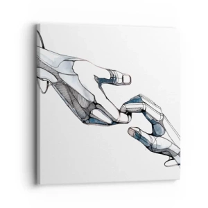 Lærredstryk - Billede på lærred - En god gestus - 30x30 cm